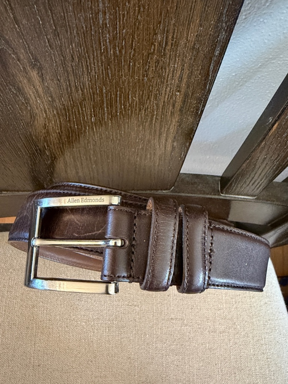 Allen Edmonds Men’s Leather Made in USA Belt Brown Size 46